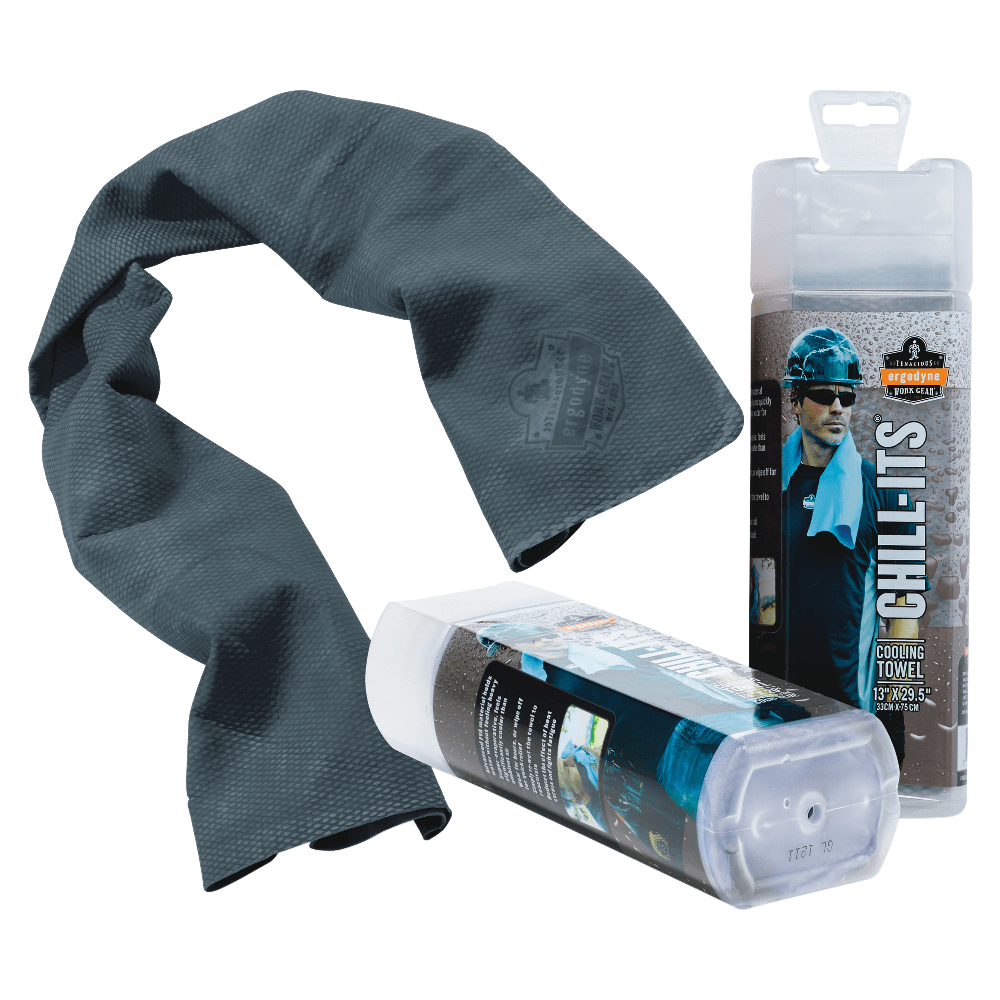 Ergodyne Chill-Its 6602  Gray Evaporative Cooling Towel