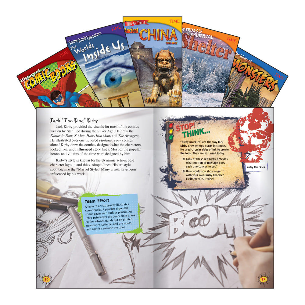 Teacher Created Materials TIME Informational Text Set, Set 2, Grade 6, Set Of 5 Books