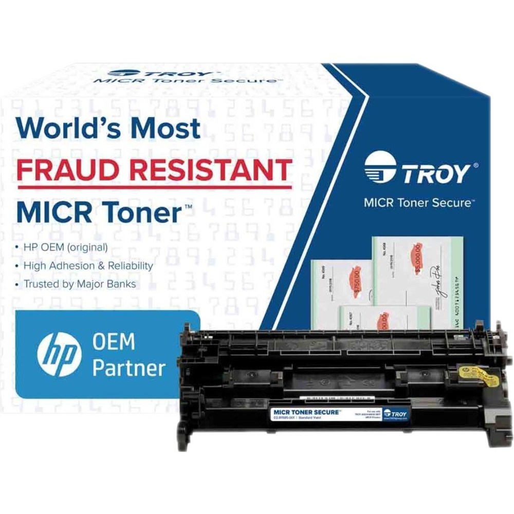 Troy Toner Secure Original MICR High Yield Laser Toner Cartridge - Alternative for Troy, HP (CF258X) - Black Pack - 10000 Pages