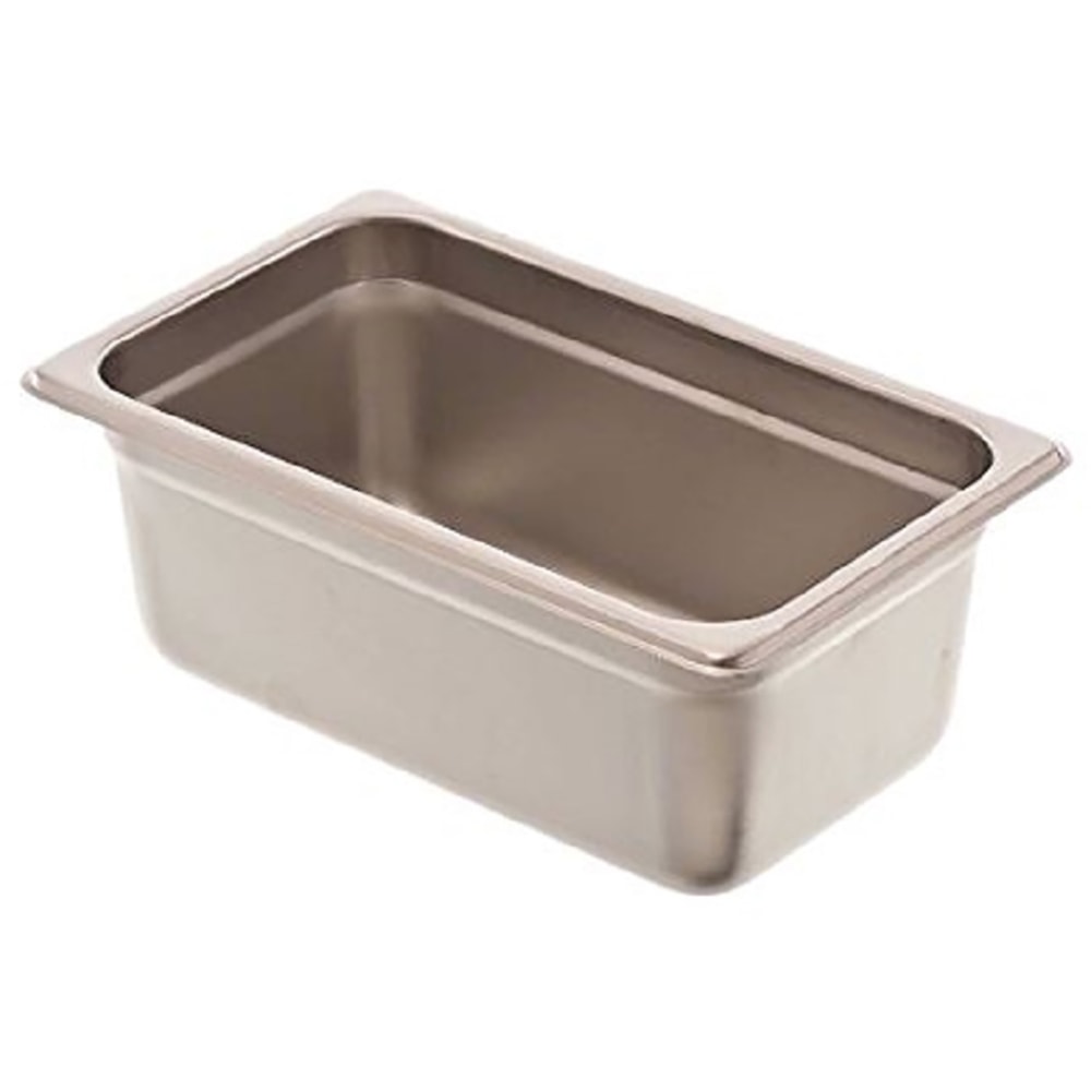 Hoffman Tech Browne Stainless Steel Steam Table Pans, 1/4 Size, Silver, Case Of 48 Pans