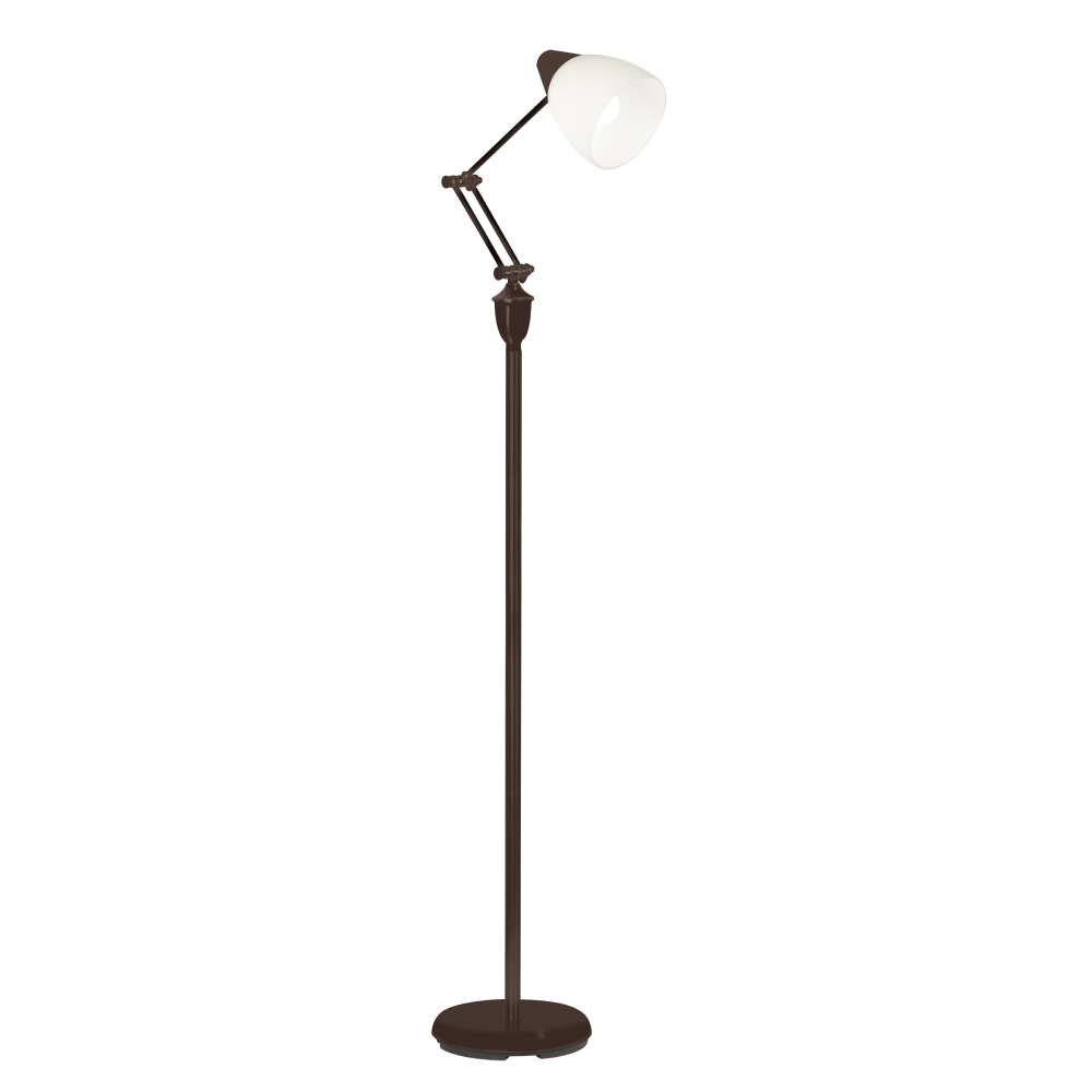 OttLite Webster LED Floor Lamp, 61inH, Brown