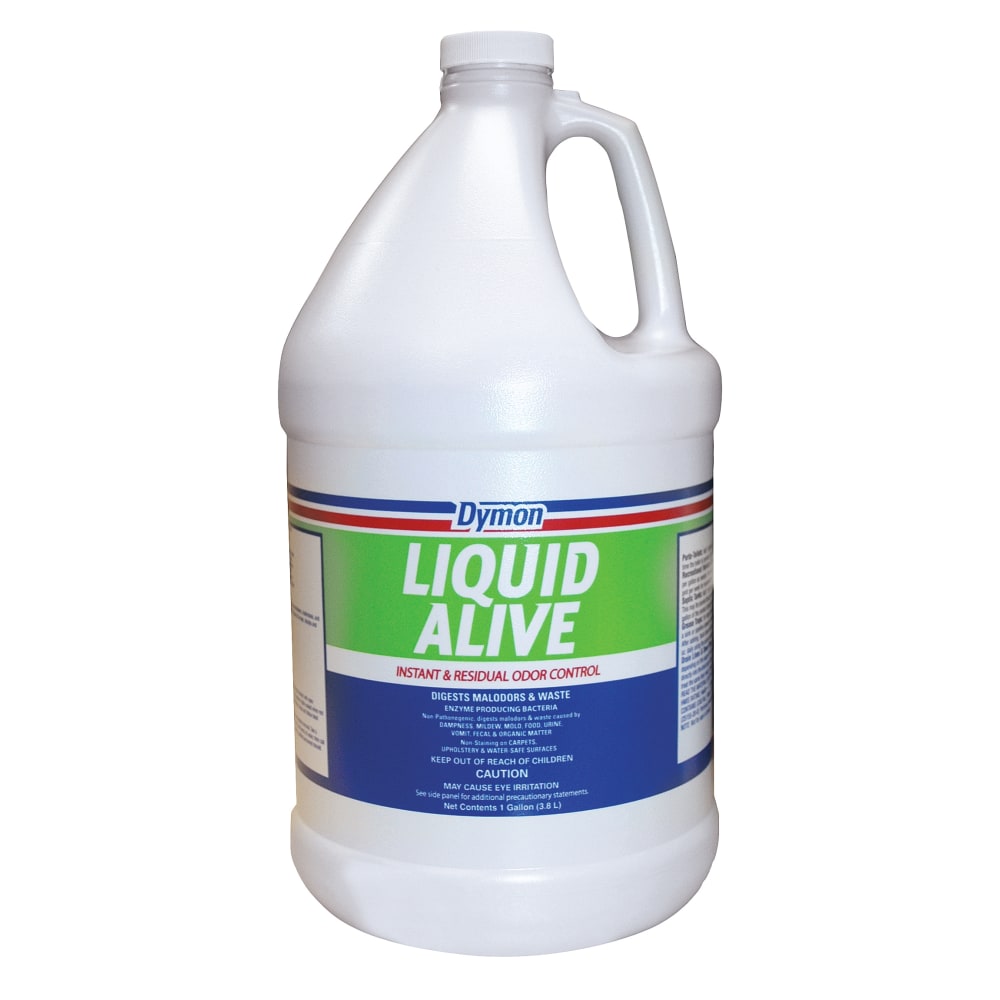 Dymon Liquid Alive Odor Digester, Neutral Scent, 128 Oz Bottle, Case Of 4