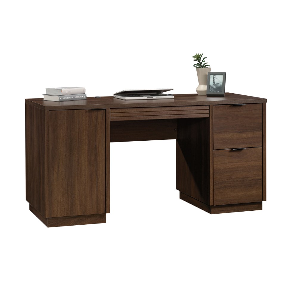 Sauder Englewood 59inW Computer Desk, Spiced Mahogany