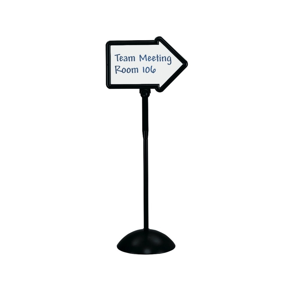 Safco Write Way Directional Sign - Steel - Black