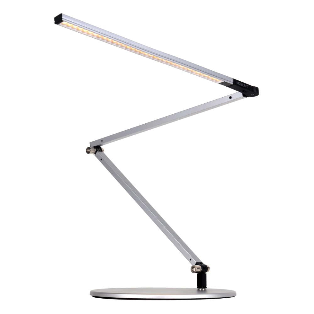 Koncept Z-Bar Slim LED Desk Lamp, Warm Light, 14-3/8inH, Silver