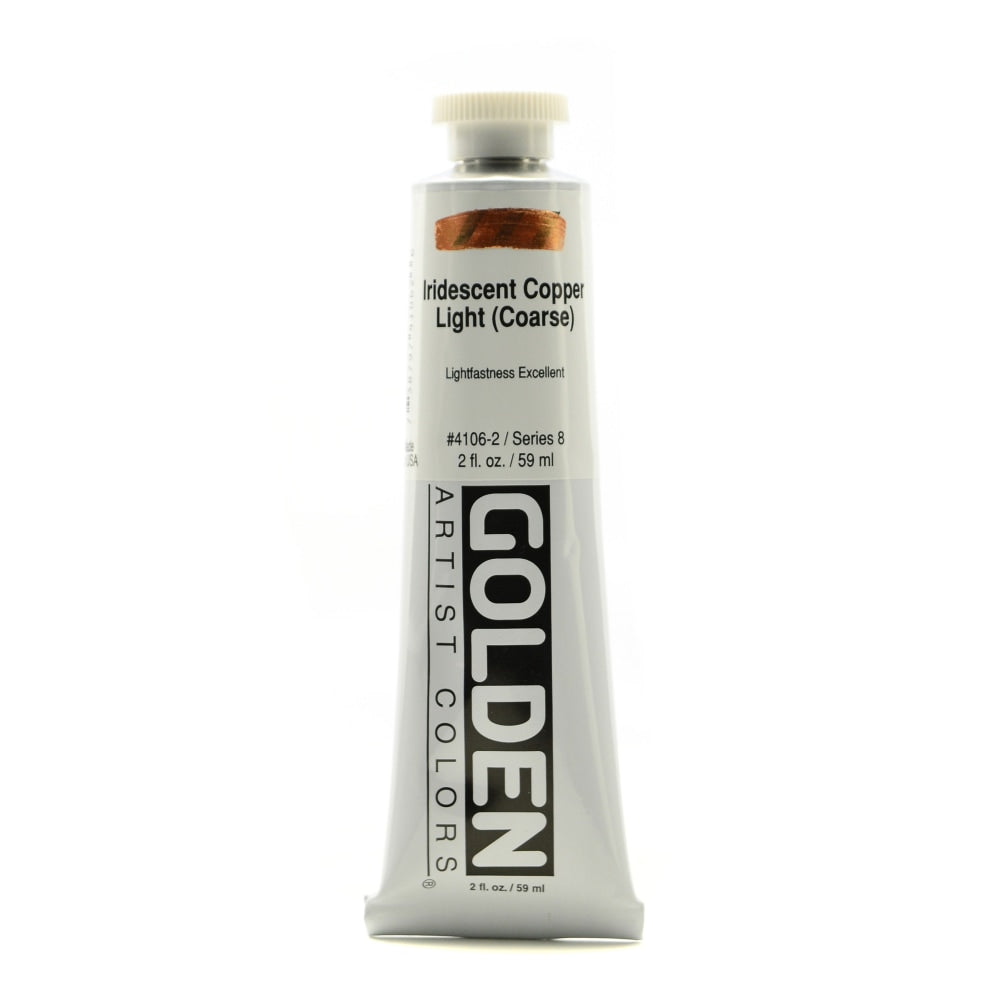 Golden Acrylic Paint, Coarse, 2 Oz, Iridescent Copper Light