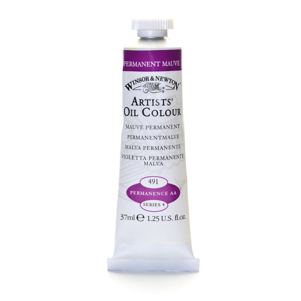 Winsor & Newton Artists Oil Colors, 37 mL, Permanent Mauve, 491