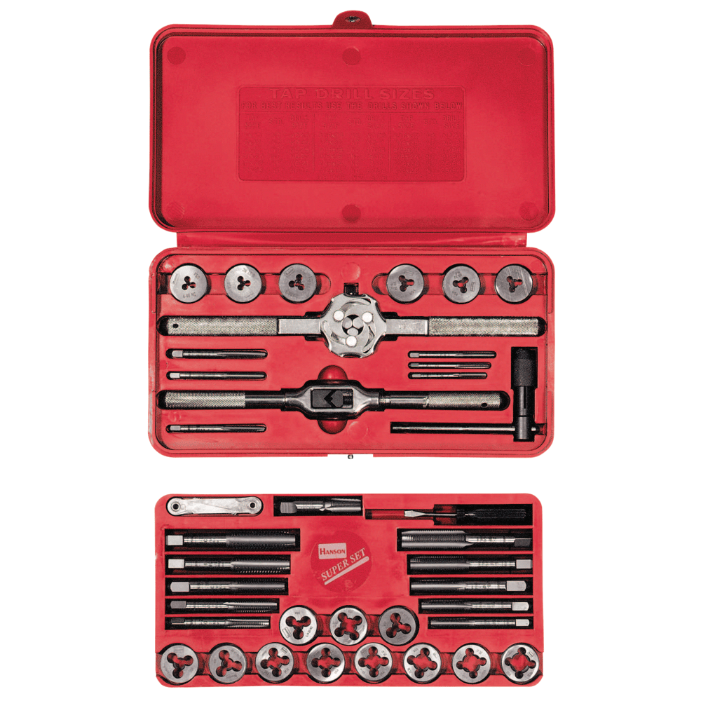 IRWIN Machine Screw/Fractional Tap and Solid Round Die Set, 39 Pieces