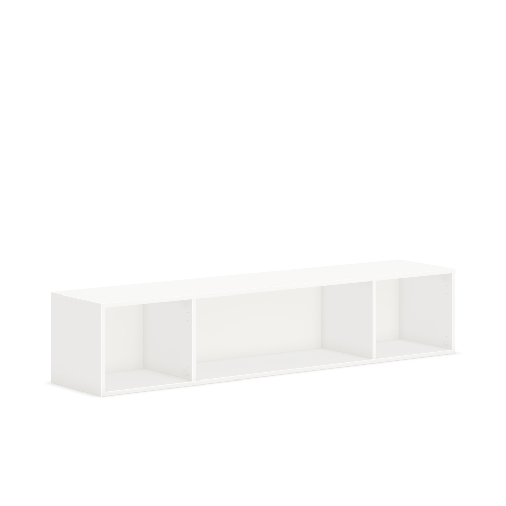 HON Mod Wall Mounted Storage | Open | 66inW | Simply White Finish - 66in x 14in39.8in - Finish: Simply White