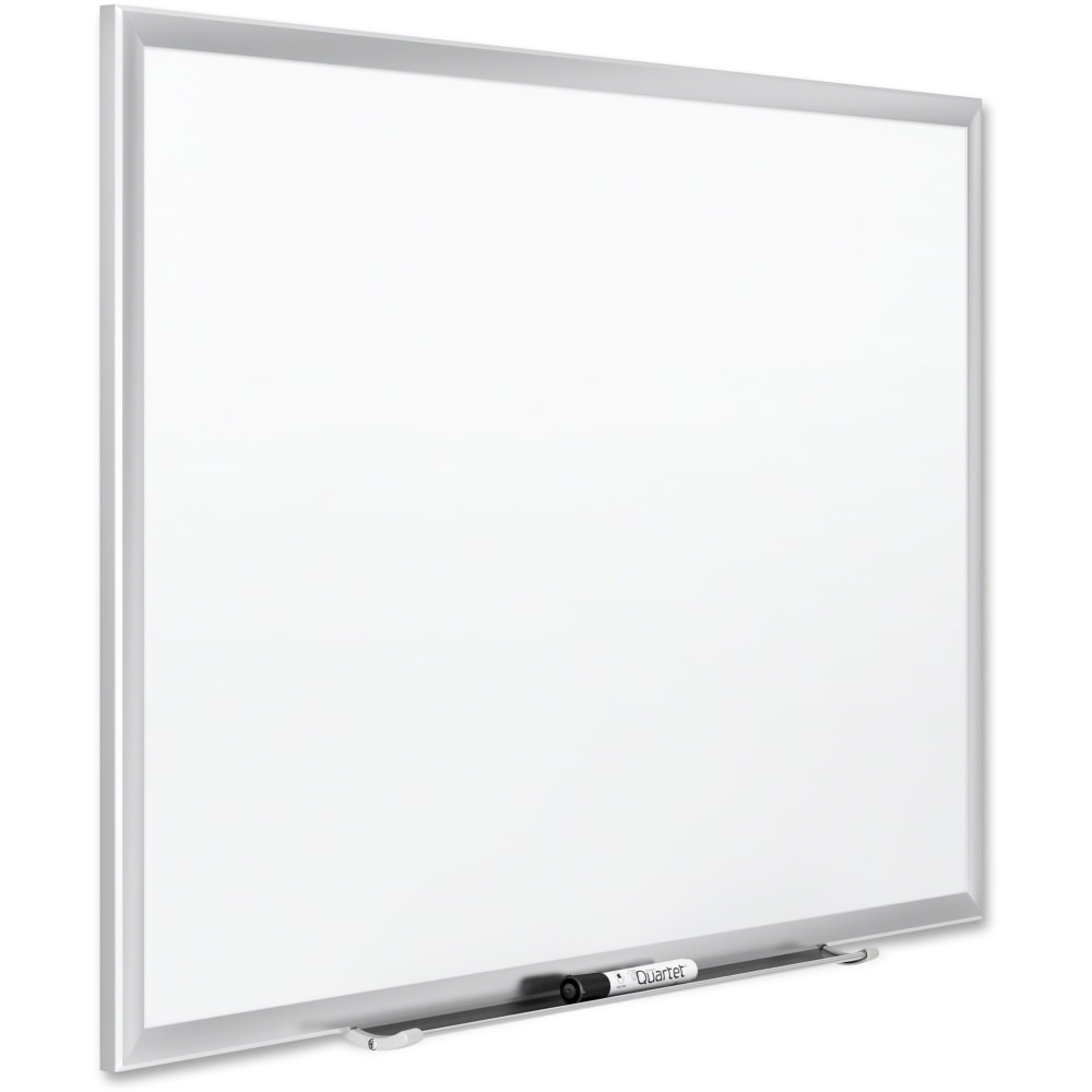 Quartet Magnetic Porcelain Dry-Erase Whiteboard, 36in x 48in, Aluminum Frame With Silver Finish