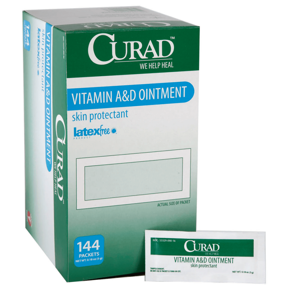 CURAD A&D Ointment, 0.18 Oz Packets, Box Of 144 Tubes