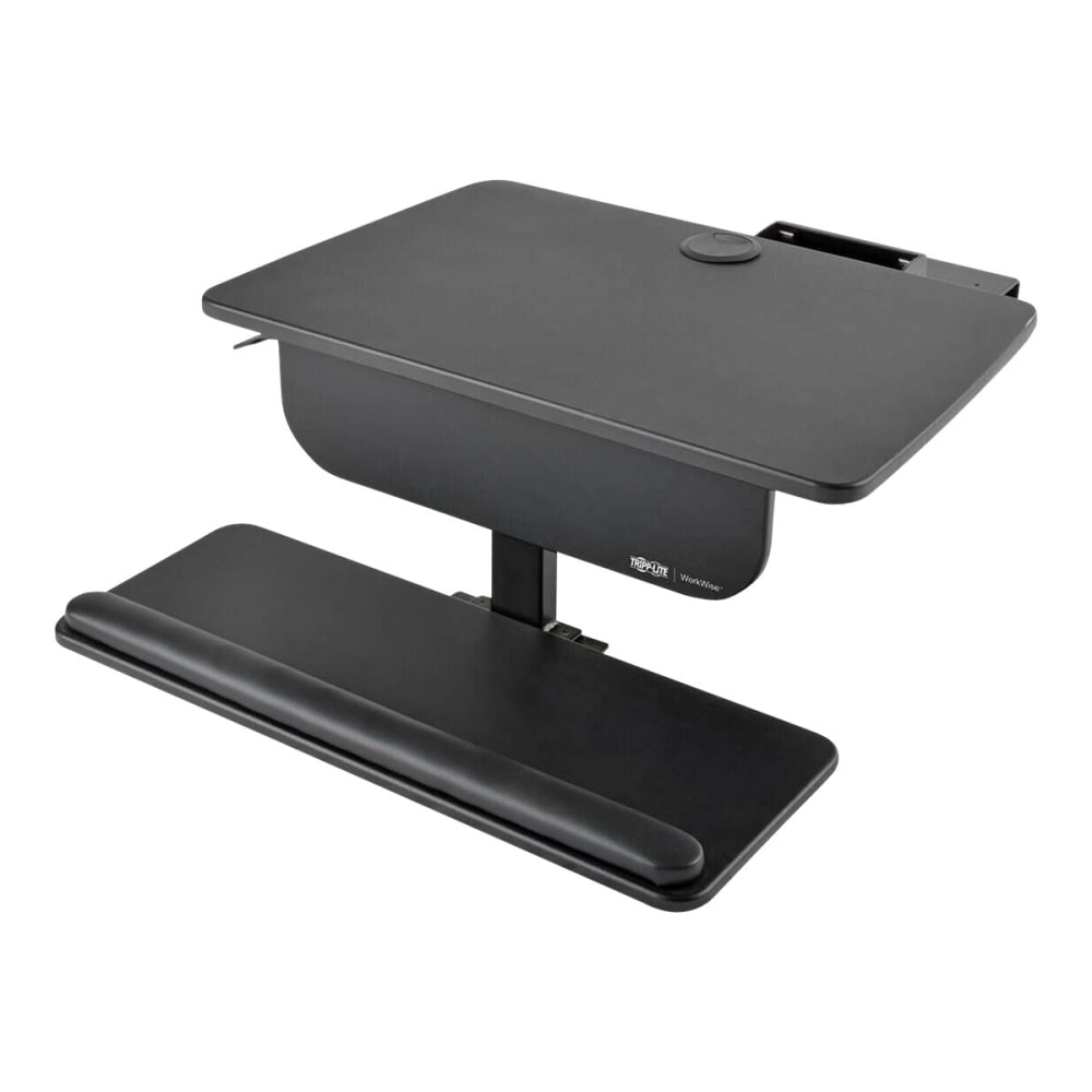 Tripp Lite Sit Stand Desktop Workstation Adjustable Standing Desk With Clamp Converter, Black