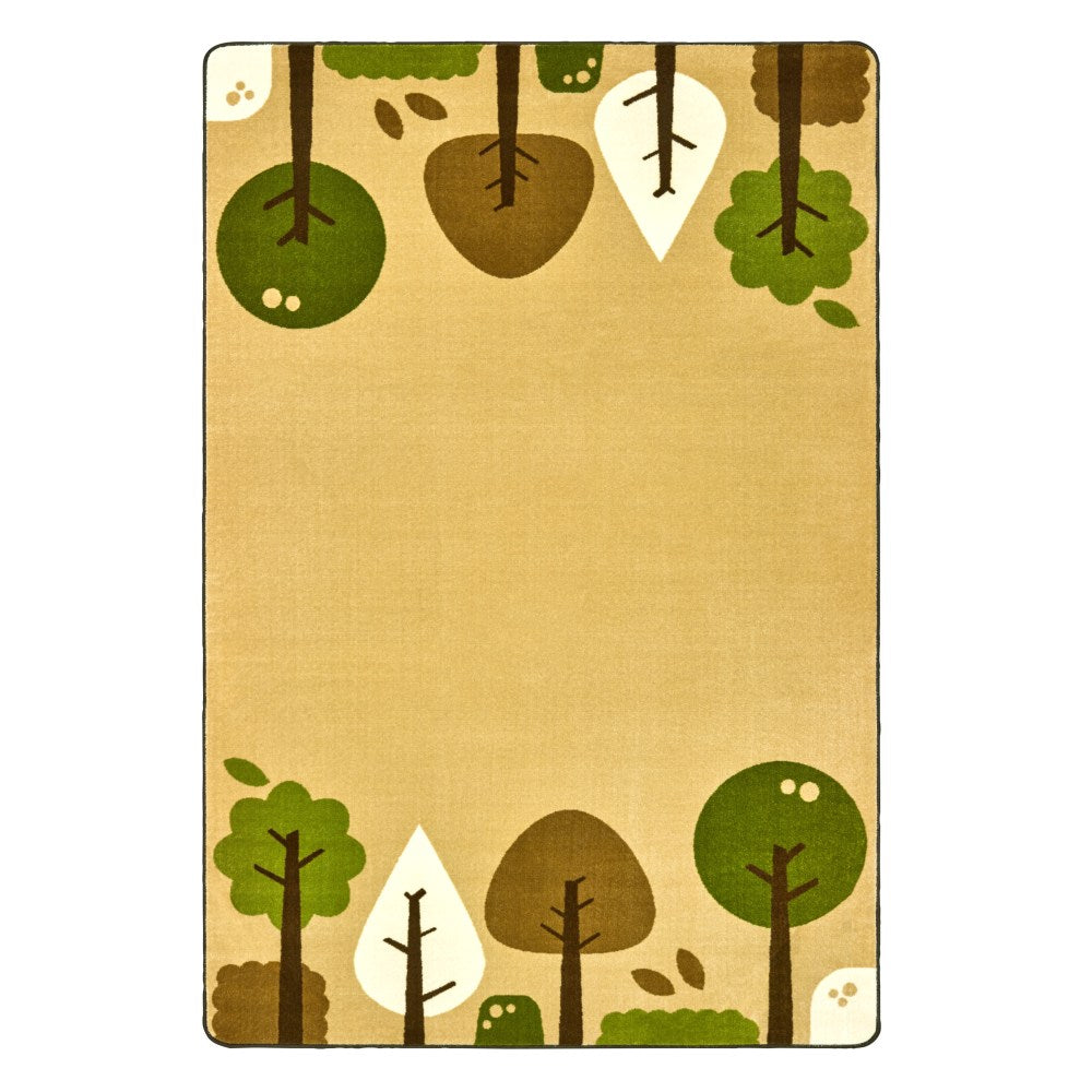 Carpets for Kids KIDSoft Tranquil Trees Decorative Rug, 4" x 6ft, Tan