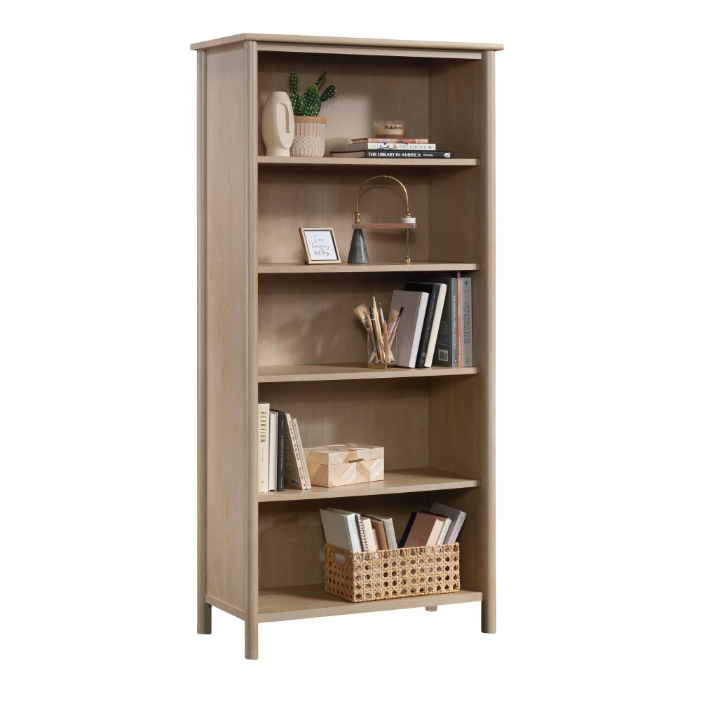 Sauder Whitaker Point 66inH 5-Shelf Bookcase, Natural Maple