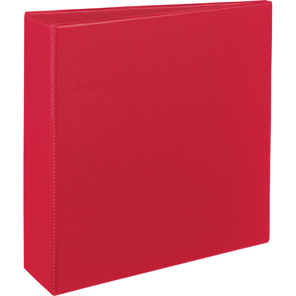 Avery Durable 3-Ring Binder With EZ-Turn Rings, 3in D-Rings, 45% Recycled, Red