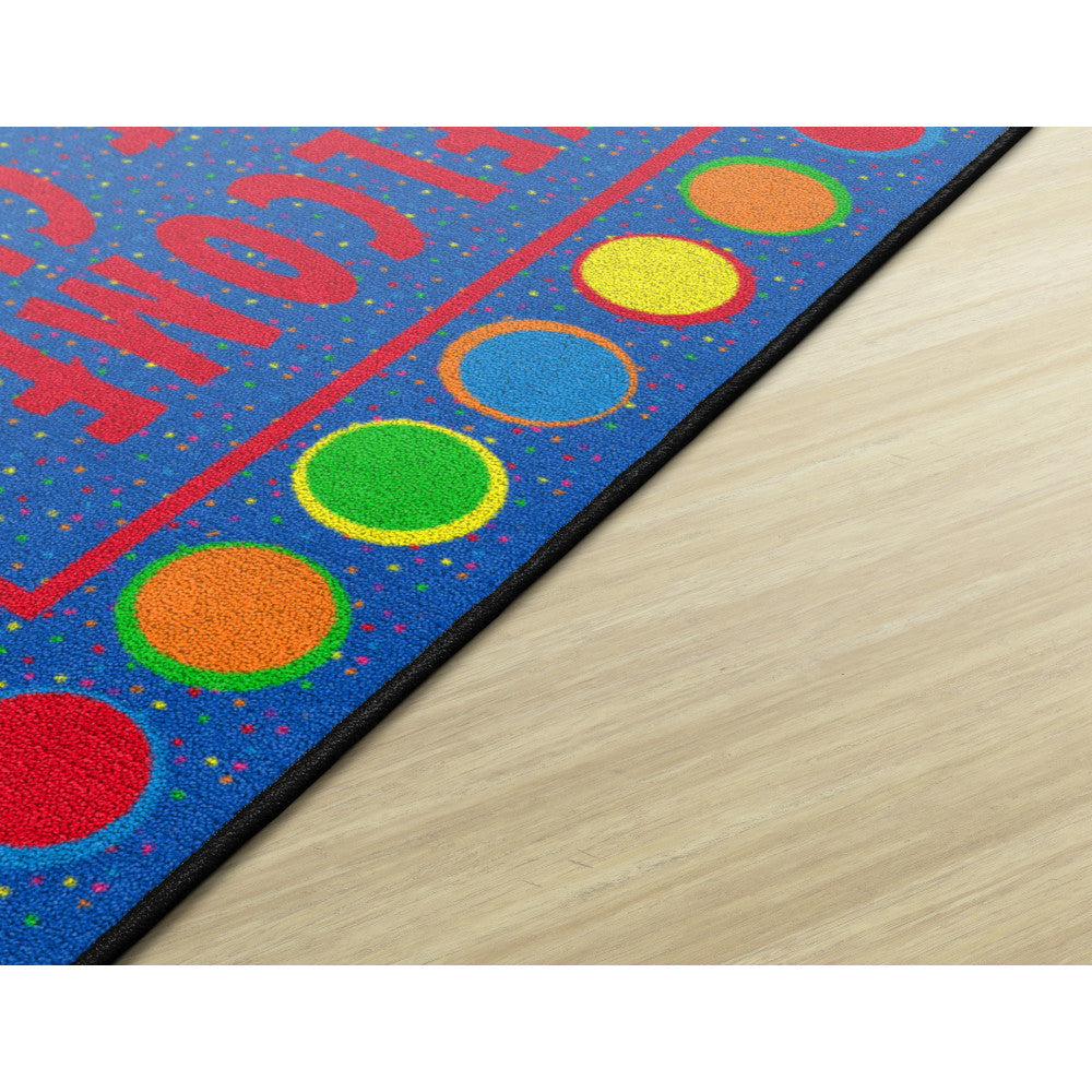 Flagship Carpets Sitting Spots Primary Class Welcome Mat, 2ftH x 3ftW