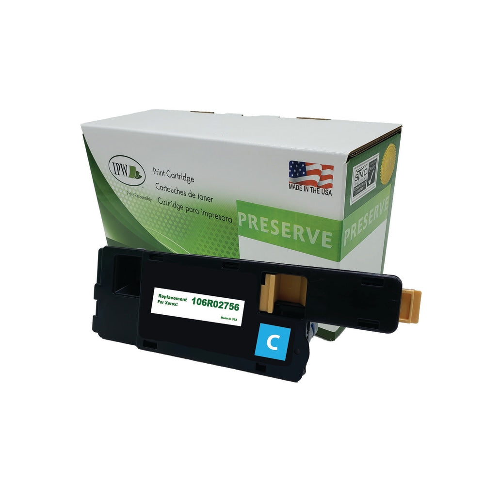 IPW Preserve Remanufactured Cyan Toner Cartridge Replacement For Xerox 106R02756, 106R02756-R-O