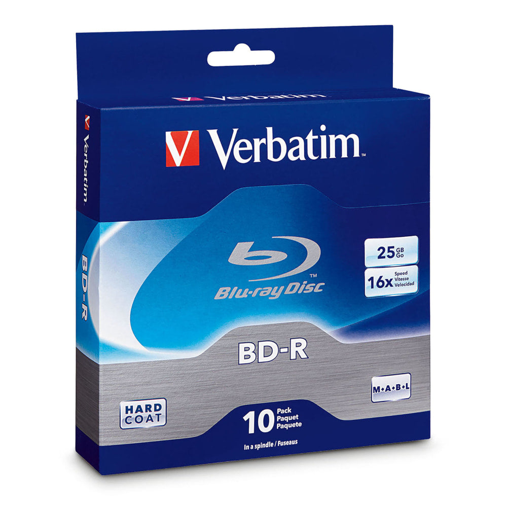 Verbatim BD-R 25GB 16X Disc Spindle, Box Of 10