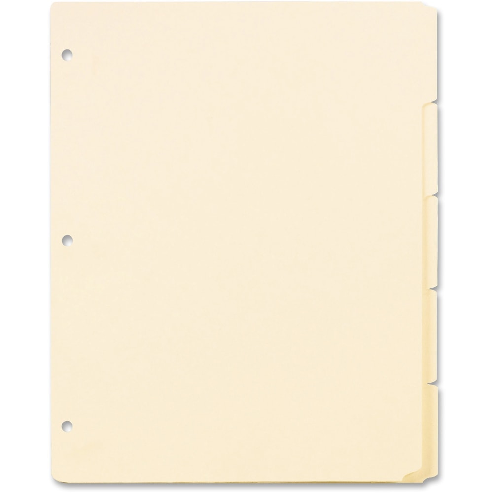 Oxford Manila Tab Dividers, Blank, 5-Tab, Box Of 20 Sets