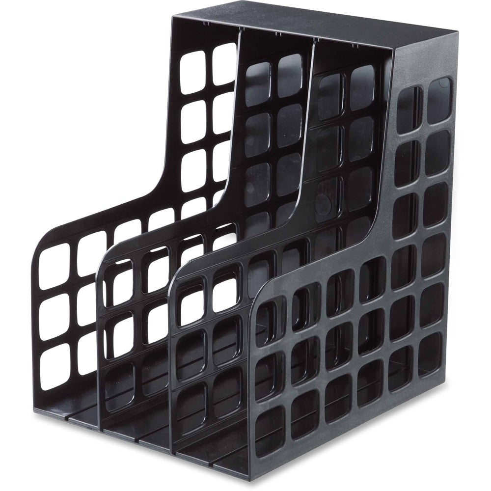 Oxford Decorack Shelf File - 2 Divider(s) - Black - Plastic - 1 Each