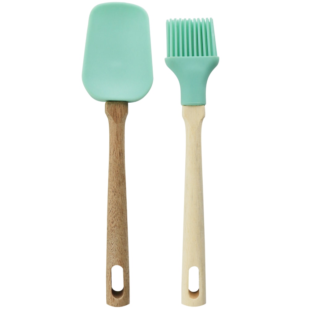 Martha Stewart Everyday Silicone Mini Utensil Set, Mint