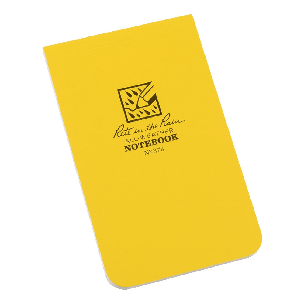 Rite in the Rain 378 All-Weather Universal Memo Books, 3-1/4in x 5-1/2in, Yellow, Set Of 12 Books