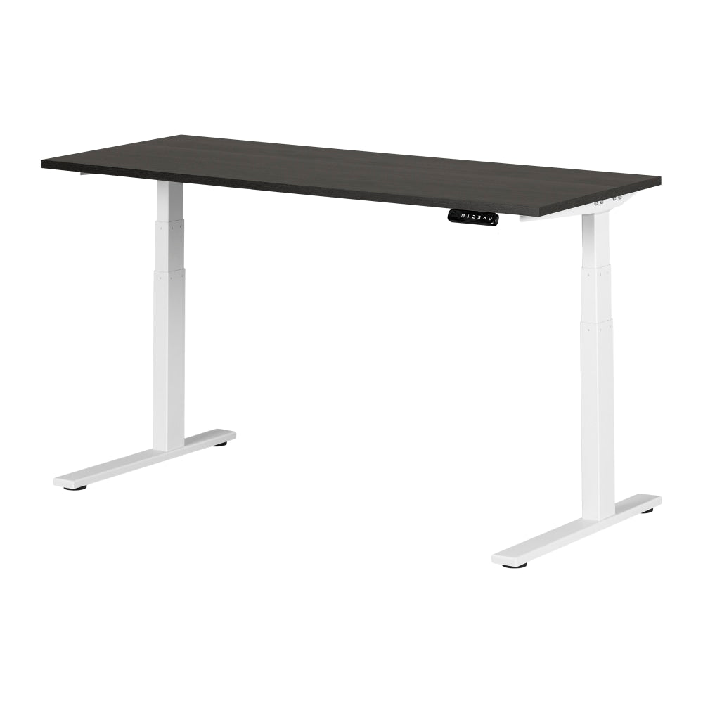 South Shore Ezra Electric Adjustable-Height Standing Desk, 48-3/4inH x 59-1/2inW x 27-1/2inD, Gray Oak/White