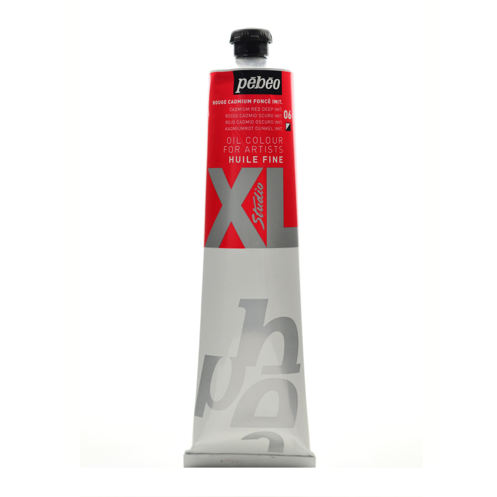 Pebeo Studio XL Oil Paint, 200 mL, Cadmium Red Deep Hue, Pack Of 2