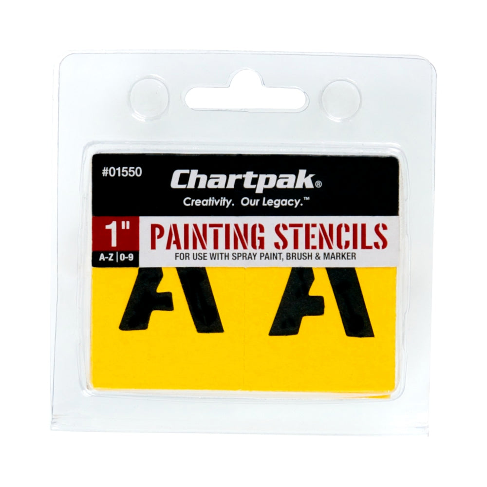 Chartpak Pickett Painting Stencils, Numbers/Letters, 1in