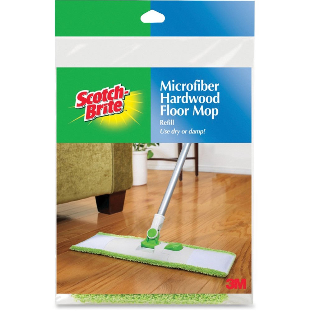 Scotch-Brite Refill Mop Head For Scotch-Brite Hardwood Floor Mops, 17in, White