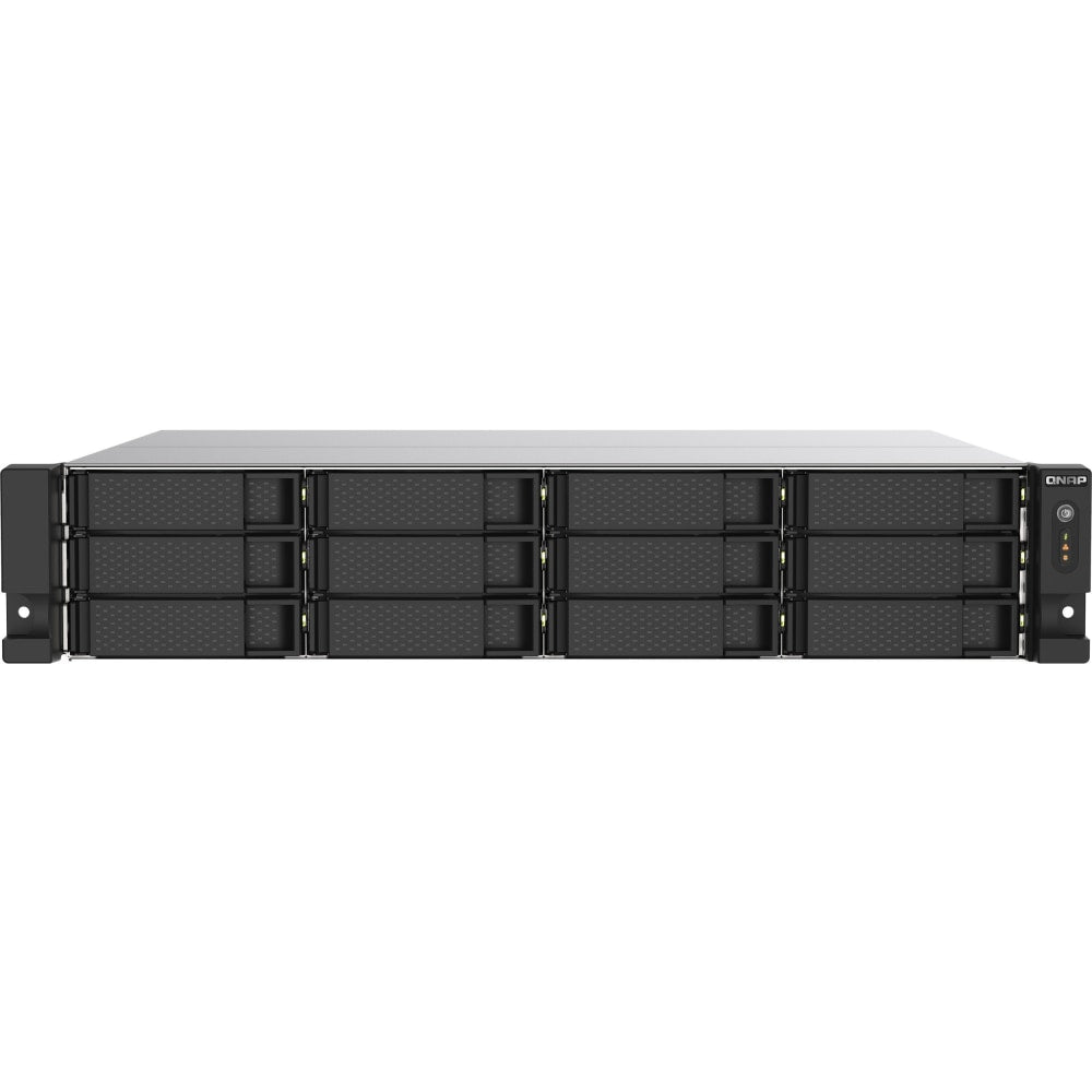 QNAP TS-1273AU-RP-8G SAN/NAS Storage System - AMD Ryzen V1500B Quad-core 2.20 GHz - 12 x HDD Supported - 0 x HDD Installed - 12 x SSD Supported - 0 x SSD Installed - 8 GB RAM DDR4 SDRAM - Serial ATA/600 Controller