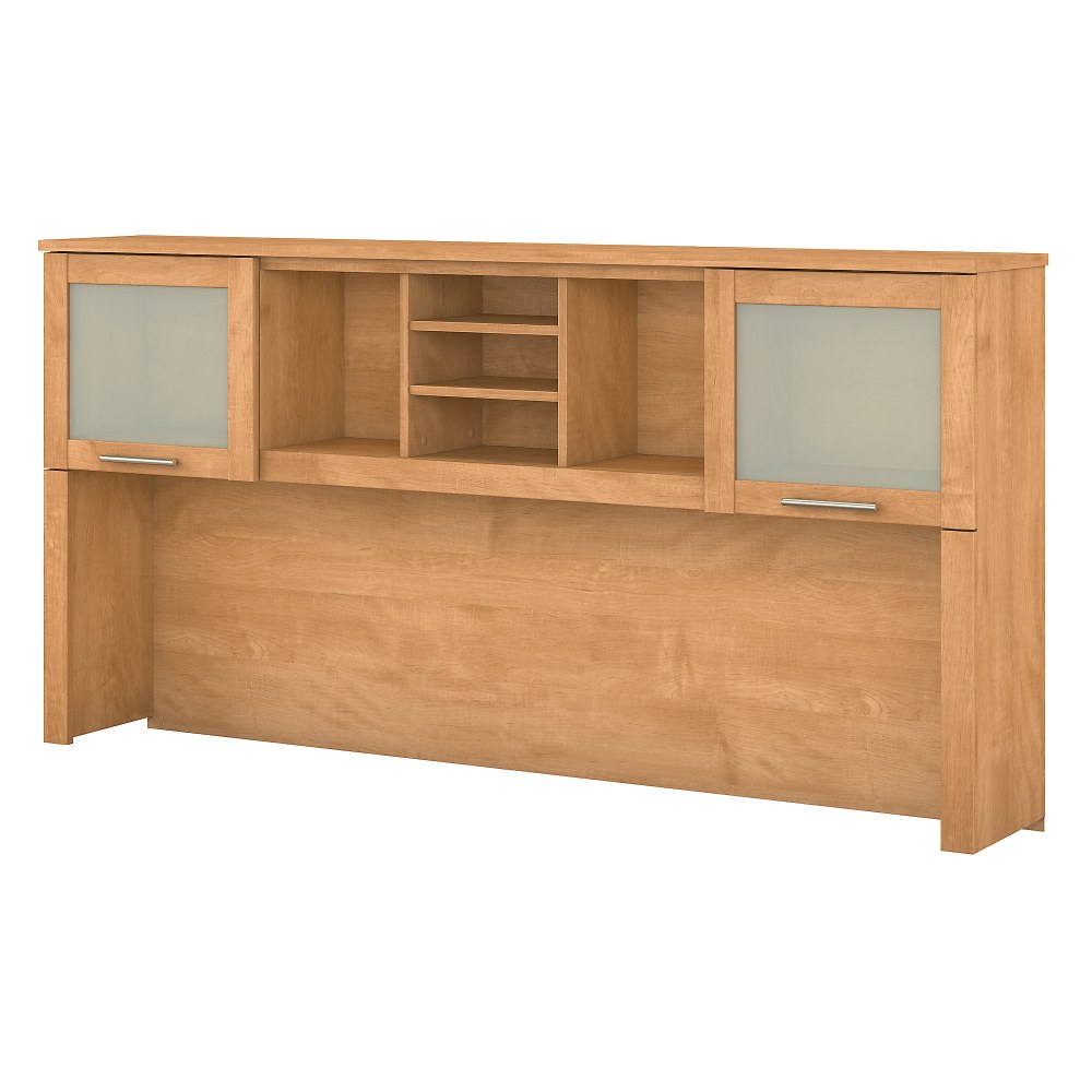 Bush Furniture Somerset 72inW L Shaped Desk Hutch, Maple Cross, Standard Delivery