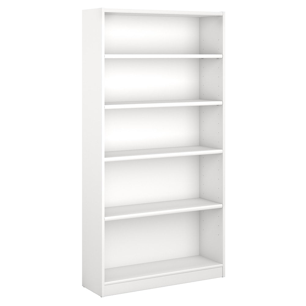 Bush Business Furniture Universal 72inH 5-Shelf Bookcase, Pure White, Standard Delivery