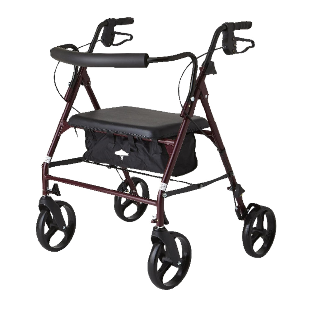 Medline Guardian Basic Bariatric Rollator, Burgundy