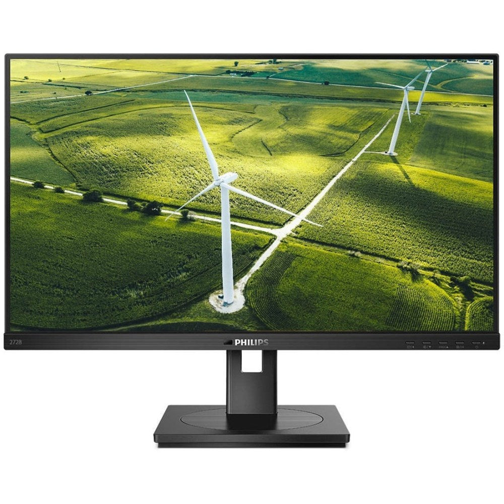 Philips 272B1G 27in Class Full HD LCD Monitor - 16:9 - Textured Black - 27in Viewable - In-plane Switching (IPS) Technology - WLED Backlight - 1920 x 1080 - 16.7 Million Colors - 250 Nit - 4 ms - Speakers - DVI - HDMI - VGA - DisplayPort - USB Hub