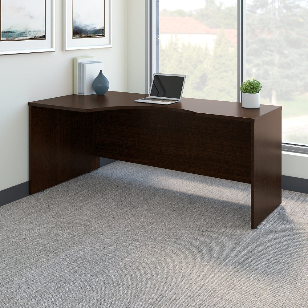 Bush Business Furniture Components 72inW Corner Left-Hand Computer Desk, Mocha Cherry, Standard Delivery