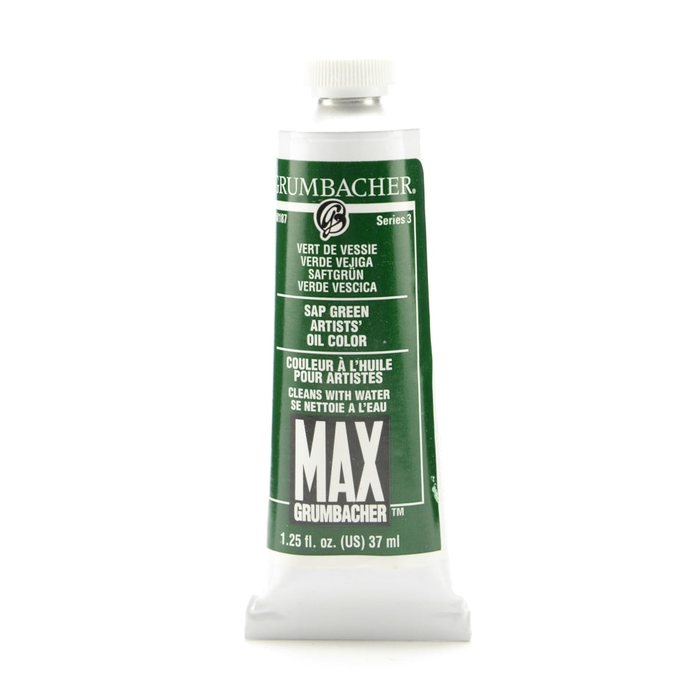 Grumbacher Max Water Miscible Oil Colors, 1.25 Oz, Sap Green, Pack Of 2