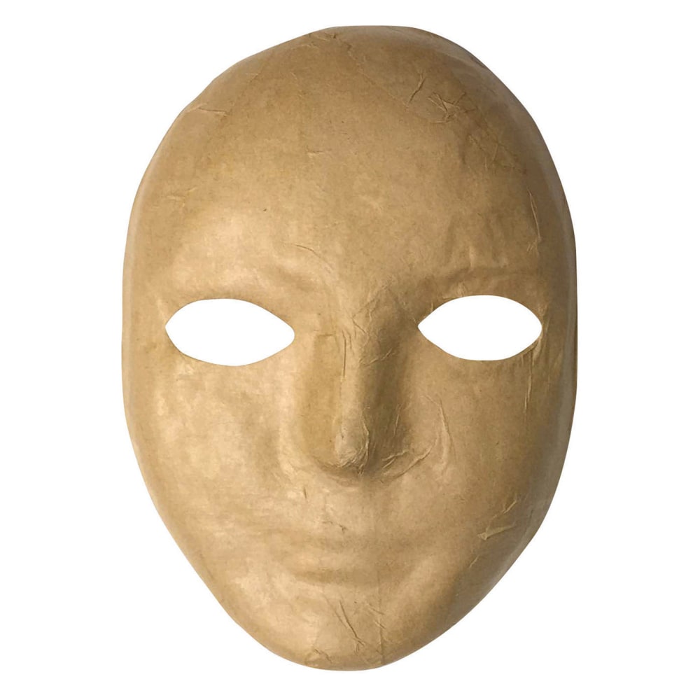 Creativity Street Papier Mache Masks, 8in x 5-1/4in, Tan, Pack Of 12 Masks