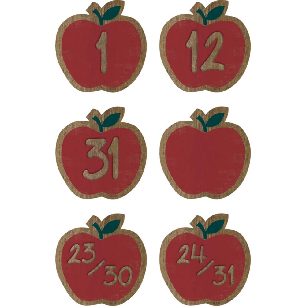 Teacher Created Resources Calendar Days, Home Sweet Classroom Apples, 36 Cards Per Pack, Set Of 6 Packs