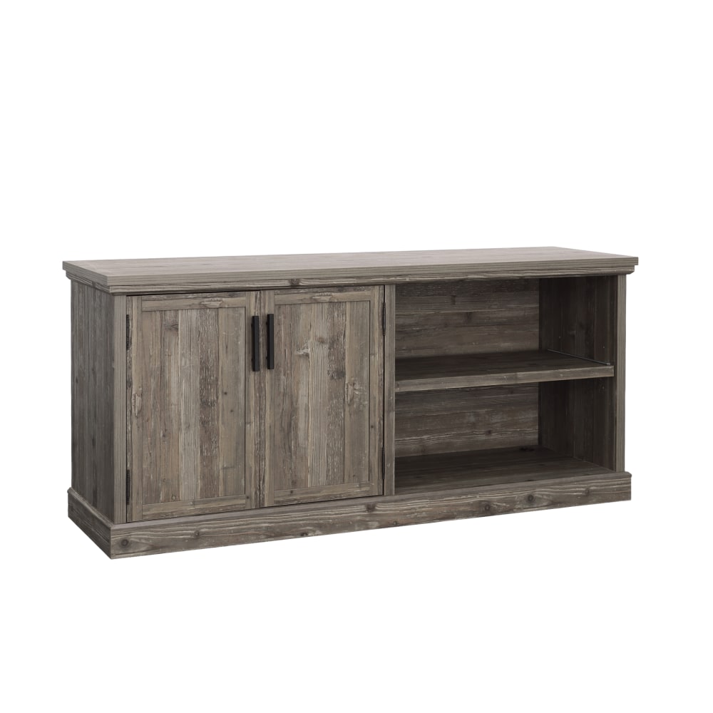 Sauder Aspen Post 65inW Credenza Computer Desk, Pebble Pine