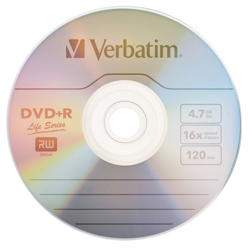 Verbatim Life Series DVD+R Spindle, Pack Of 100