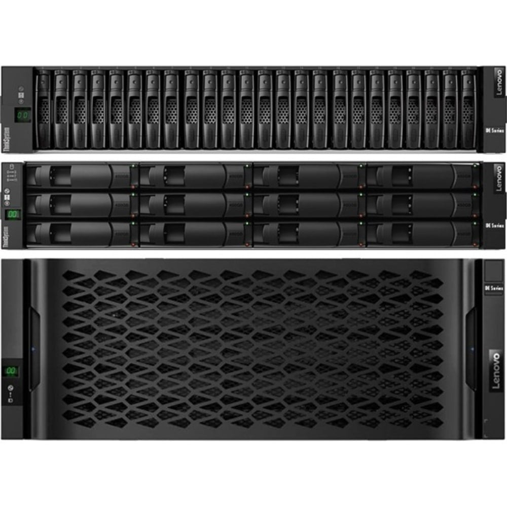 Lenovo DE240S Drive Enclosure - 12Gb/s SAS Host Interface - 2U Rack-mountable - 24 x HDD Supported - 24 x SSD Supported - 24 x Total Bay - 24 x 2.5in Bay