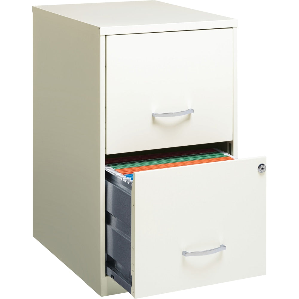 NuSparc 18in 2-drawer File Cabinet, White, 1 Each