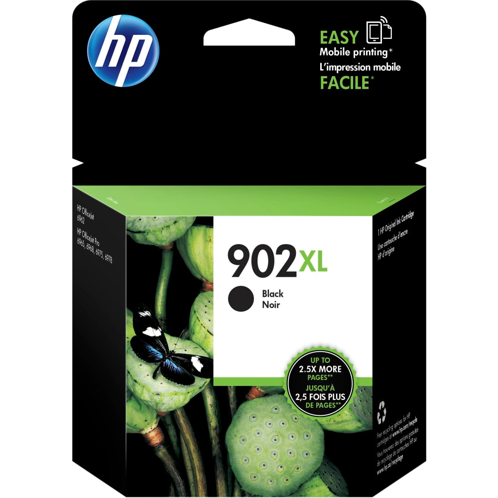 HP 902XL Black High-Yield Ink Cartridge, T6M14AN