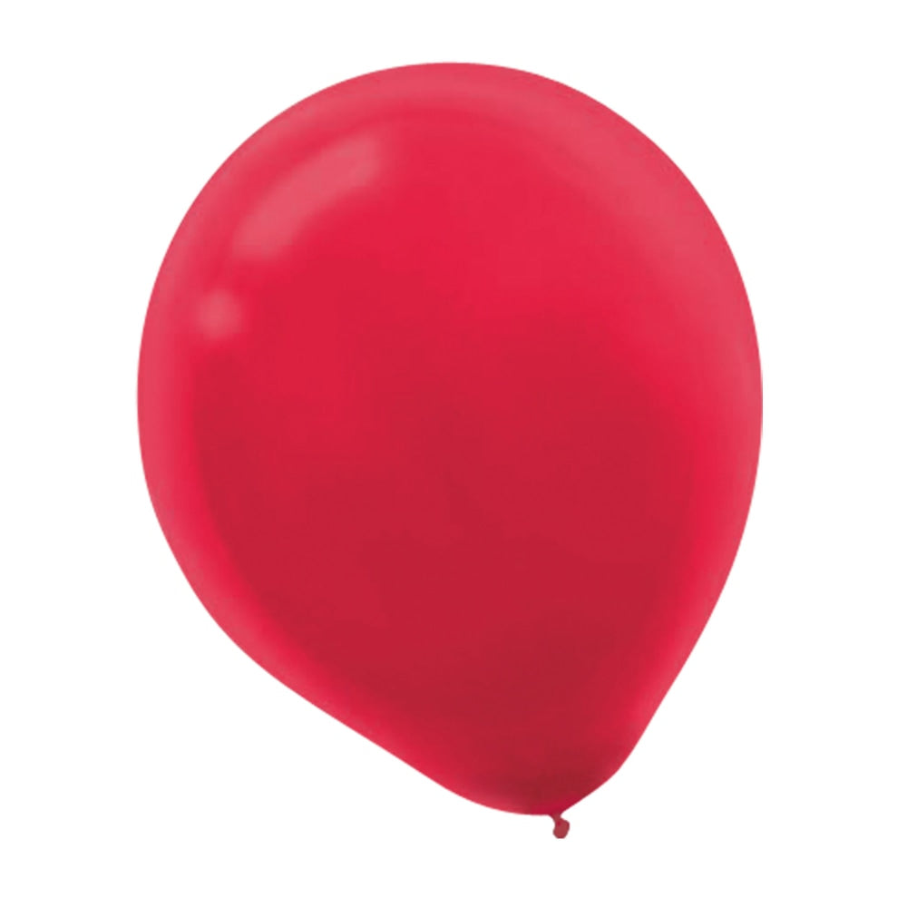 Amscan Latex Balloons, 12in, Apple Red, 72 Balloons Per Pack, Set Of 2 Packs