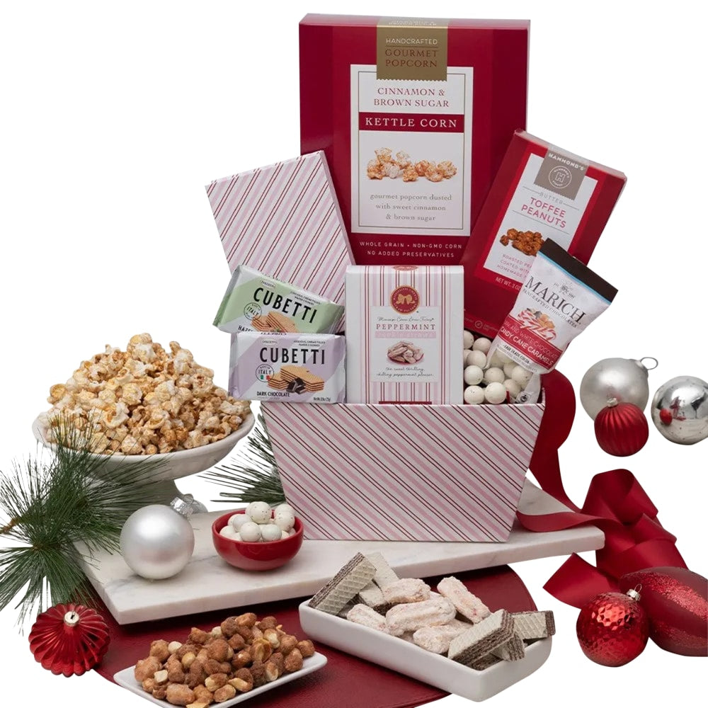 Gourmet Gift Baskets Peppermint Candy Cane Gift Basket Set, Set Of 6 Pieces