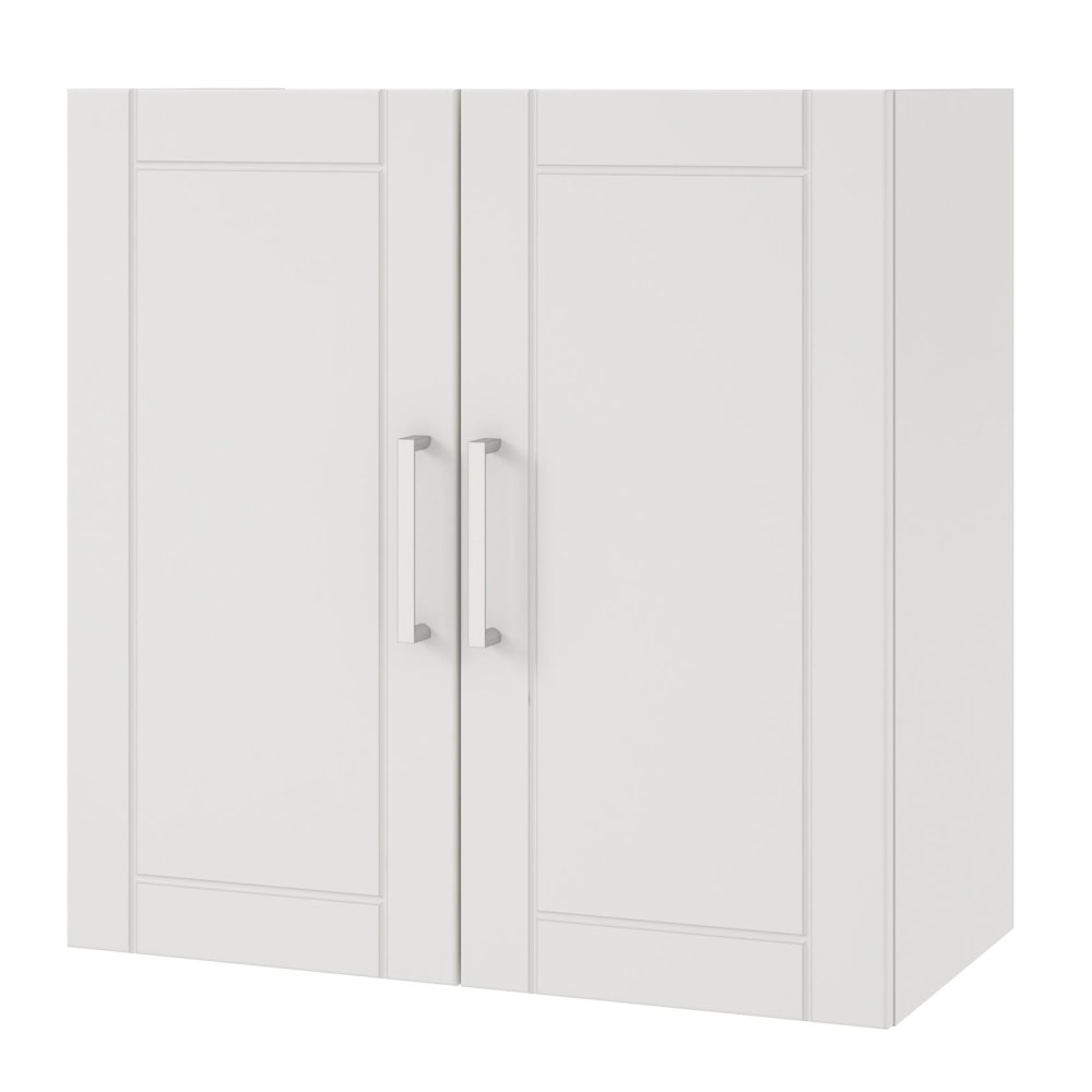 Ameriwood Home Callahan 24in Wall Cabinet, 2 Shelves, White