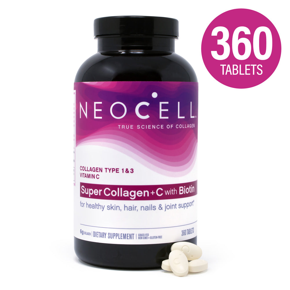 Neocell Super Collagen + Vitamin C And Biotin, Bottle Of 360 Tablets