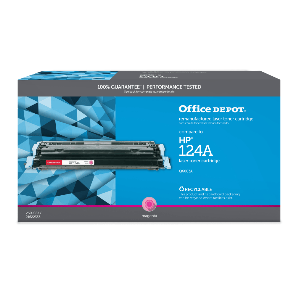 Office Depot Remanufactured Magenta Toner Cartridge Replacement For HP 124A