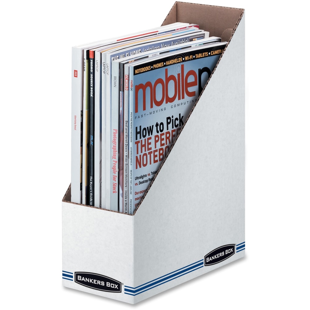 Bankers Box Stor/File Magazine Files - Letter - White - Cardboard - 12 / Carton